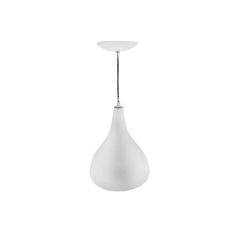 Pendente em Alumínio para 1 Lâmpada 28x24cm Branco Fosco - Lustres jordano Menor preço em Pendente em Alumínio para 1 Lâmpada 28x24cm Branco Fosco - Lustres jordano