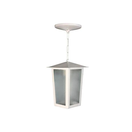 Pendente em Alumínio para 1 Lâmpada Colonial 37x15cm Branco - Ideal iluminação Menor preço em Pendente em Alumínio para 1 Lâmpada Colonial 37x15cm Branco - Ideal iluminação