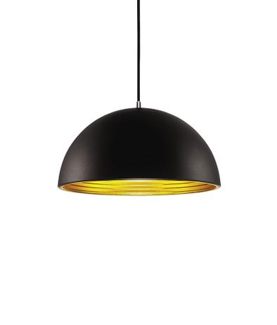 Pendente Em Metal Preto Com Interior Em Aluminio Dourado - Mart Menor preço em Pendente Em Metal Preto Com Interior Em Aluminio Dourado - Mart