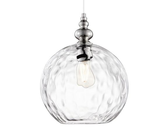 Pendente em Vidro Transparente e Metal na Cor Níquel Satinado - Mart Menor preço em Pendente em Vidro Transparente e Metal na Cor Níquel Satinado - Mart