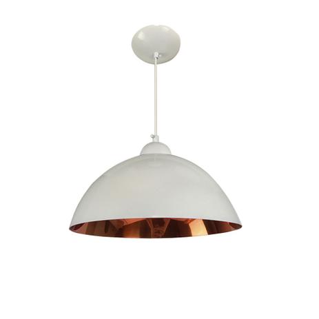 Pendente Esfera 30cm Branco/ Cobre - Caisma - 3702-BR/CO Menor preço em Pendente Esfera 30cm Branco/ Cobre - Caisma - 3702-BR/CO