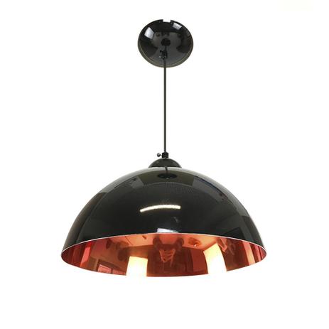 Pendente Esfera 30cm Preto/Cobre - Caisma - 3702-PR/CO Menor preço em Pendente Esfera 30cm Preto/Cobre - Caisma - 3702-PR/CO