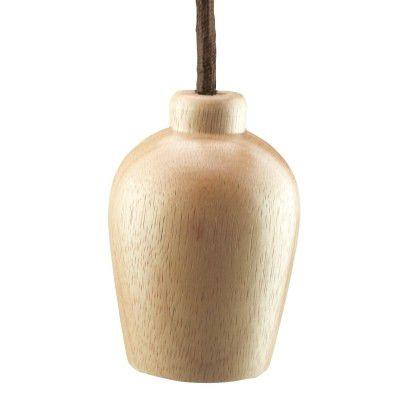 Pendente holder em madeira ø8x10cm bella iluminação da001m Menor preço em Pendente holder em madeira ø8x10cm bella iluminação da001m