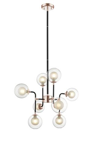 Pendente hunt vidro metal 8xg9 25w 59x50cm - Casuallight¹ Menor preço em Pendente hunt vidro metal 8xg9 25w 59x50cm - Casuallight¹