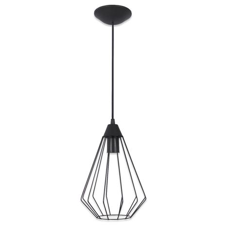 Pendente Industrial Aramado Balão Preto Mod. 581 - Megalux Menor preço em Pendente Industrial Aramado Balão Preto Mod. 581 - Megalux