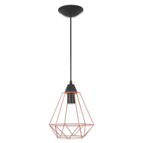 Pendente Industrial Aramado Diamante Cobre Mod. 580 - Megalux Menor preço em Pendente Industrial Aramado Diamante Cobre Mod. 580 - Megalux