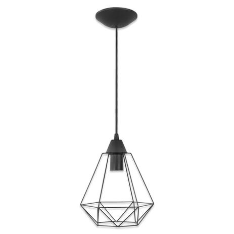 Pendente Industrial Aramado Diamante Preto Mod. 580 - Megalux Menor preço em Pendente Industrial Aramado Diamante Preto Mod. 580 - Megalux