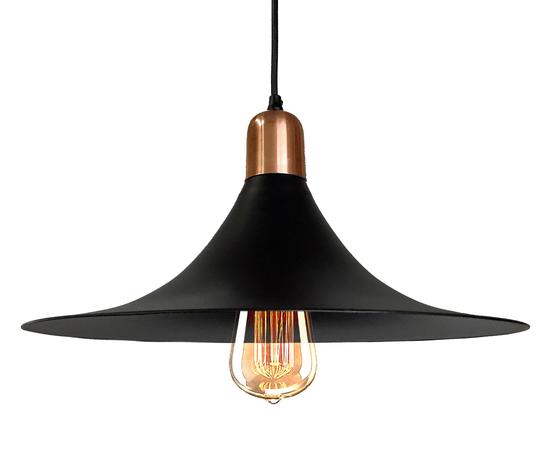 PENDENTE LUMINÁRIA MILAN PREMIUM 18 X 36cm Preto fosco e Cobre - Nobre Menor preço em PENDENTE LUMINÁRIA MILAN PREMIUM 18 X 36cm Preto fosco e Cobre - Nobre