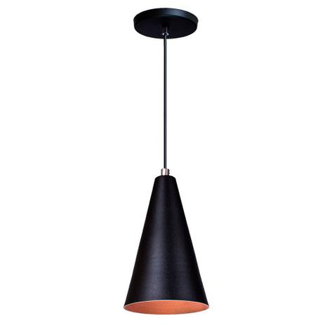 Pendente Lustre Luminária Cone Preto - Iluminar Ambiente Menor preço em Pendente Lustre Luminária Cone Preto - Iluminar Ambiente