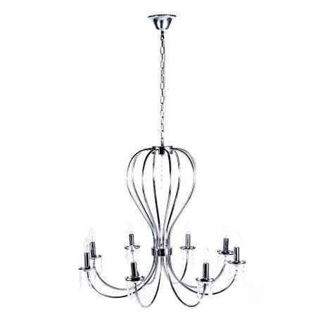 Pendente mariana aco cromado 72cm e-14 8 lamp. max 60w - Home line Menor preço em Pendente mariana aco cromado 72cm e-14 8 lamp. max 60w - Home line