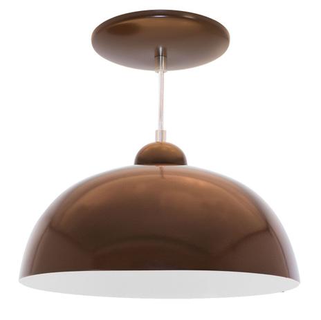 Pendente meia lua 30cm luminária marrom com interior branco st4007 - Starlumen é boa?