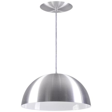 Pendente Meia Lua 34cm Luminária Alumínio Escovado - Rei da Iluminação é boa?