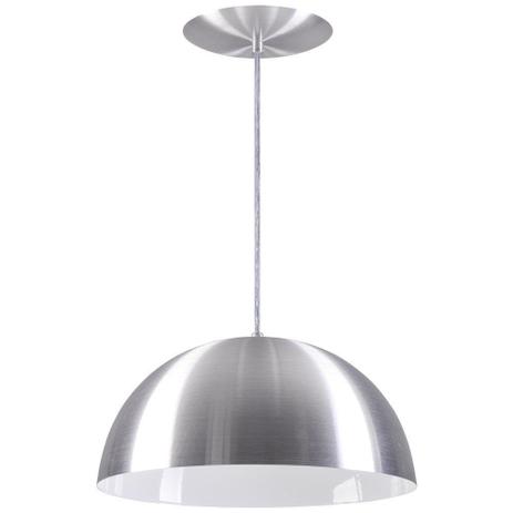 Pendente Meia Lua 40cm Luminária Alumínio Escovado - Rei da Iluminação é boa?