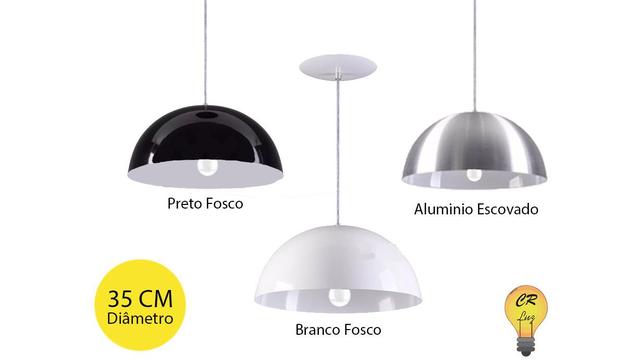 Pendente meia lua bacia alumínio E27 - 4201 - CR Luz é boa?