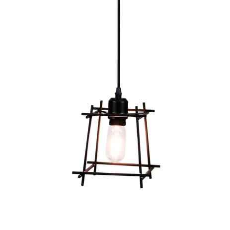 Pendente Metal 1Xe27 40W 16Cm Preto - Quality Menor preço em Pendente Metal 1Xe27 40W 16Cm Preto - Quality