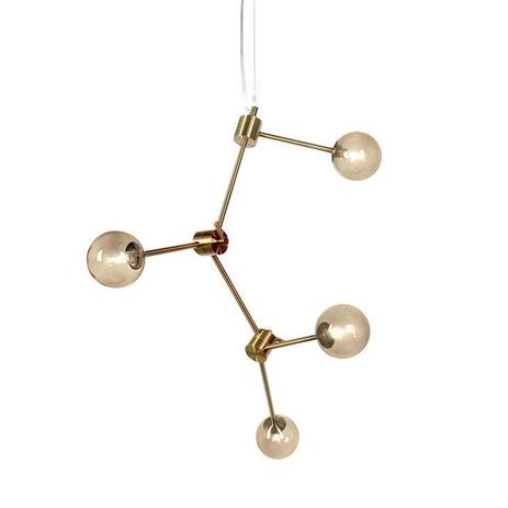 Pendente Metal Bronze e Vidro 4xg9 25w 62x71x81cm - PD985 - New line Menor preço em Pendente Metal Bronze e Vidro 4xg9 25w 62x71x81cm - PD985 - New line
