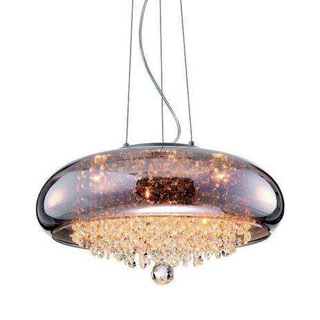 Pendente Metal Bronze Vidro 9xg9 40w Ø560x18cm - New Line - PD1004-BZ Menor preço em Pendente Metal Bronze Vidro 9xg9 40w Ø560x18cm - New Line - PD1004-BZ