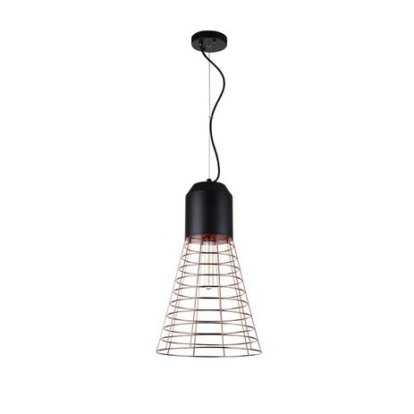 Pendente Metal Cobre e Preto 1xE27 40w Ø32x51cm New Line - NL-PD855 Menor preço em Pendente Metal Cobre e Preto 1xE27 40w Ø32x51cm New Line - NL-PD855