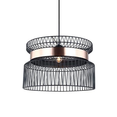 Pendente Metal Marrom com Acetato Cobre 1xE27 40w Ø45x30cm New Line - NL-PD1126 Menor preço em Pendente Metal Marrom com Acetato Cobre 1xE27 40w Ø45x30cm New Line - NL-PD1126