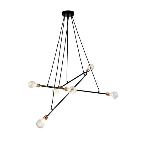 Pendente Metal Preto com Detalhes em Cobre 6xG9 LED 5w 116x160cm New Line - NL-PD1164-CO Menor preço em Pendente Metal Preto com Detalhes em Cobre 6xG9 LED 5w 116x160cm New Line - NL-PD1164-CO