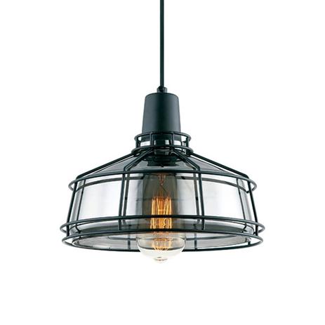 Pendente Metal Preto Vidro Fumê 1xE27 40w Ø26x20cm New Line - NL-PD1105 Menor preço em Pendente Metal Preto Vidro Fumê 1xE27 40w Ø26x20cm New Line - NL-PD1105
