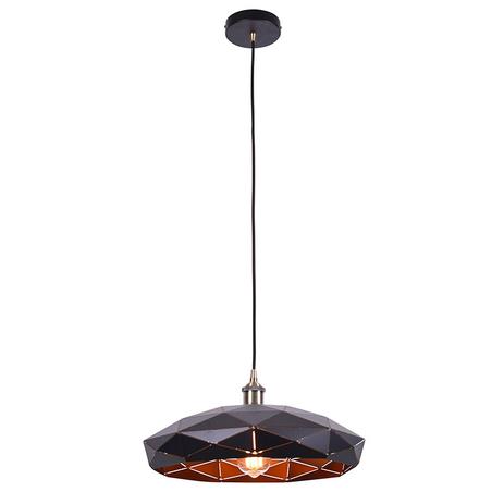Pendente Origami Ø42cm Preto com Interior Dourado Bella para 1 Lâmpada E-27 - KE002BG Menor preço em Pendente Origami Ø42cm Preto com Interior Dourado Bella para 1 Lâmpada E-27 - KE002BG