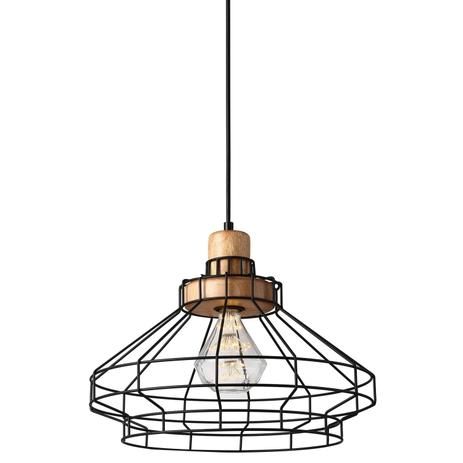 Pendente Oval em Aço Aramado 1 Lâmpada PE-067 Mais Luz Preto Menor preço em Pendente Oval em Aço Aramado 1 Lâmpada PE-067 Mais Luz Preto