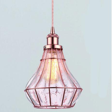Pendente Oval em Aço Aramado e Vidro 1 Lâmpada PE-068 Mais Luz Ouro Rose Menor preço em Pendente Oval em Aço Aramado e Vidro 1 Lâmpada PE-068 Mais Luz Ouro Rose