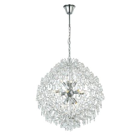 Pendente Oval em Aço e Cristal Pear 60cmx65cm PE-089 Mais Luz Cromado Menor preço em Pendente Oval em Aço e Cristal Pear 60cmx65cm PE-089 Mais Luz Cromado