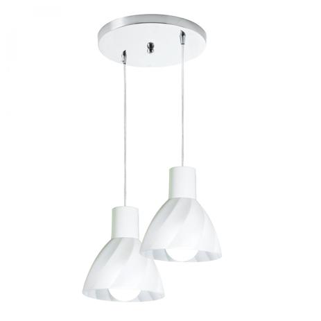 Pendente para 2 Lâmpadas Cúpula Vidro Canelado Anello Startec Branco Menor preço em Pendente para 2 Lâmpadas Cúpula Vidro Canelado Anello Startec Branco