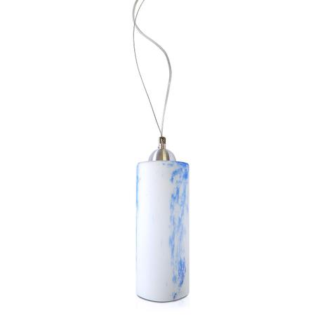 Pendente polo aluminio+vidro cilindrico fosco e-27 1 lamp. max 60w azul - Home line Menor preço em Pendente polo aluminio+vidro cilindrico fosco e-27 1 lamp. max 60w azul - Home line