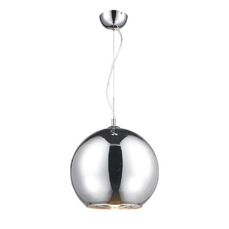 Pendente Puglia 1L E27 de Vidro Bola Cromado 40 cm - Chandelie Menor preço em Pendente Puglia 1L E27 de Vidro Bola Cromado 40 cm - Chandelie