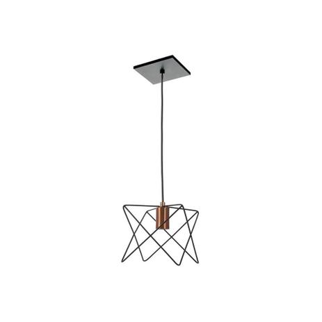 Pendente Quadrado Aramado em Alumínio para 1 Lâmpada 18x18cm Preto - Pantoja carmona Menor preço em Pendente Quadrado Aramado em Alumínio para 1 Lâmpada 18x18cm Preto - Pantoja carmona