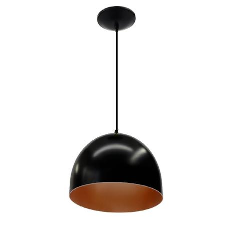 Pendente Redondo Alumínio Esfera Isadora Design Preto/Cobre Menor preço em Pendente Redondo Alumínio Esfera Isadora Design Preto/Cobre