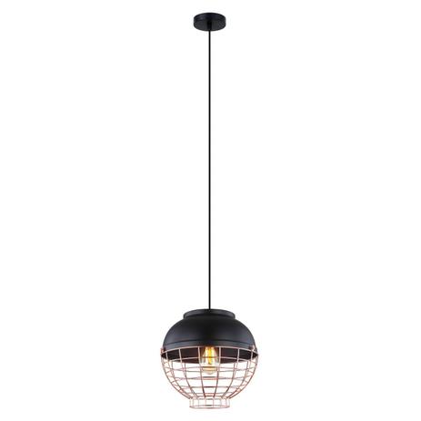 Pendente Redondo de Aço 1 Lâmpada PE 052 Mais Luz Preto Fosco Menor preço em Pendente Redondo de Aço 1 Lâmpada PE 052 Mais Luz Preto Fosco
