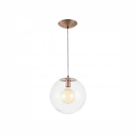 Pendente Redondo Esfera 35cm Vidro Cristal 1 Lâmpada Madelustre Menor preço em Pendente Redondo Esfera 35cm Vidro Cristal 1 Lâmpada Madelustre