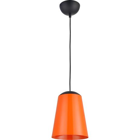 Pendente Redondo Pequeno 1 Lâmpada Lephare Avant Laranja/Preto Menor preço em Pendente Redondo Pequeno 1 Lâmpada Lephare Avant Laranja/Preto