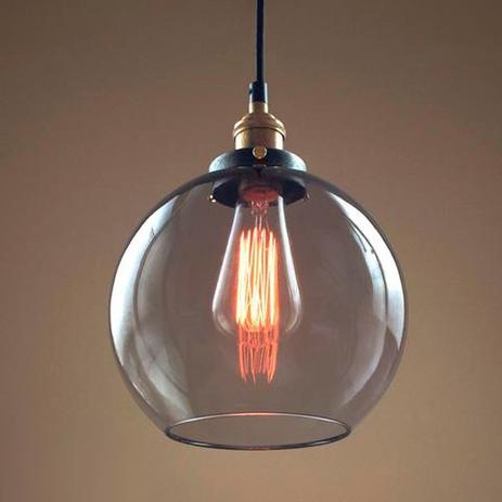 Pendente Retro Industrial Vidro Loft Luminária Vintage Lustre Design Edison LM1862 - Eluminarias Menor preço em Pendente Retro Industrial Vidro Loft Luminária Vintage Lustre Design Edison LM1862 - Eluminarias