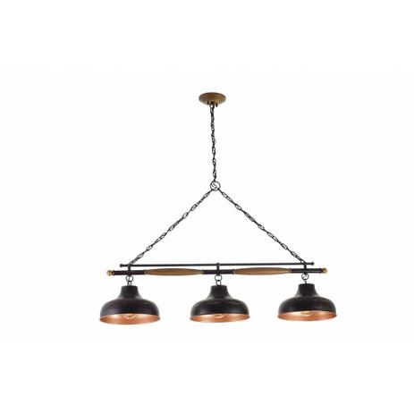 Pendente Retro Trilho Madeira e Metal Brooklyn 3 Lâmpadas Madelustre Menor preço em Pendente Retro Trilho Madeira e Metal Brooklyn 3 Lâmpadas Madelustre