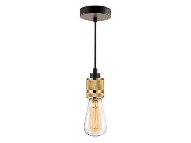 Pendente socket 4,8cmøx156cm 1xe27 - dourado - Bella Menor preço em Pendente socket 4,8cmøx156cm 1xe27 - dourado - Bella