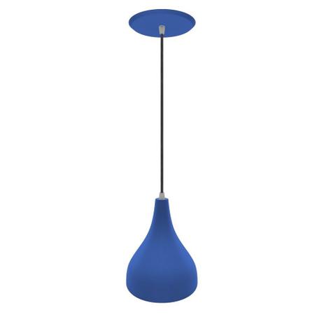Pendente Taça em Alumínio Azul - Cromalux Menor preço em Pendente Taça em Alumínio Azul - Cromalux