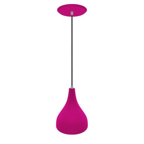 Pendente Taça em Alumínio Rosa - Cromalux Menor preço em Pendente Taça em Alumínio Rosa - Cromalux
