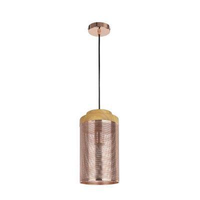 Pendente telinha duo 15cmx178cm 1xe27 cobre madeira - Bella iluminação Menor preço em Pendente telinha duo 15cmx178cm 1xe27 cobre madeira - Bella iluminação