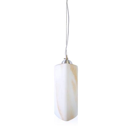 Pendente trio aluminio+vidro triangular fosco e-27 1 lamp. max 60w amarelo - Home line Menor preço em Pendente trio aluminio+vidro triangular fosco e-27 1 lamp. max 60w amarelo - Home line