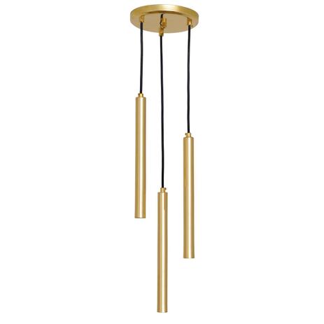 Pendente Tubular Triplo 40cm Dourado - Auremar Menor preço em Pendente Tubular Triplo 40cm Dourado - Auremar