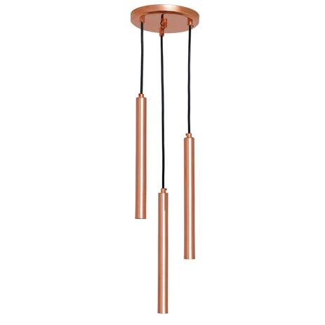Pendente Tubular Triplo 40cm Isadora Design Cobre Menor preço em Pendente Tubular Triplo 40cm Isadora Design Cobre