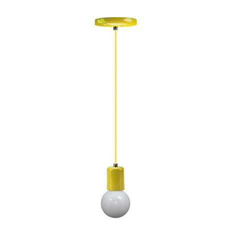 Pendente Uno Colors Cromalux Amarelo Menor preço em Pendente Uno Colors Cromalux Amarelo
