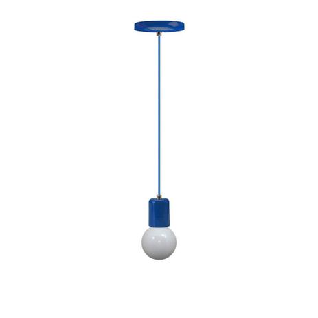 Pendente Uno Colors em Alumínio Azul - Cromalux Menor preço em Pendente Uno Colors em Alumínio Azul - Cromalux