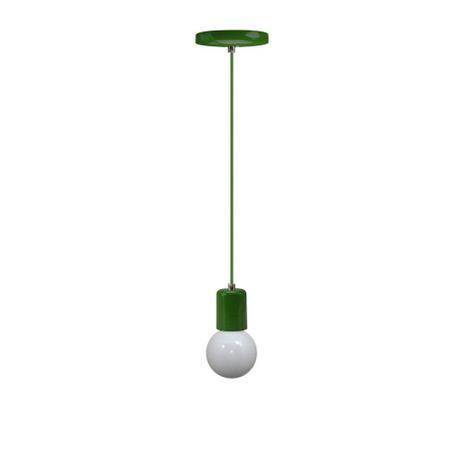 Pendente Uno Colors em Alumínio Verde - Cromalux Menor preço em Pendente Uno Colors em Alumínio Verde - Cromalux