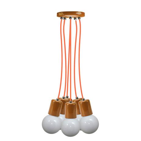 Pendente Uno Colors Multi Cromalux Laranja Menor preço em Pendente Uno Colors Multi Cromalux Laranja